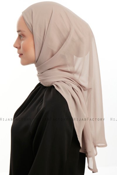 Sahar - Helltaupe One Piece Chiffon Hijab