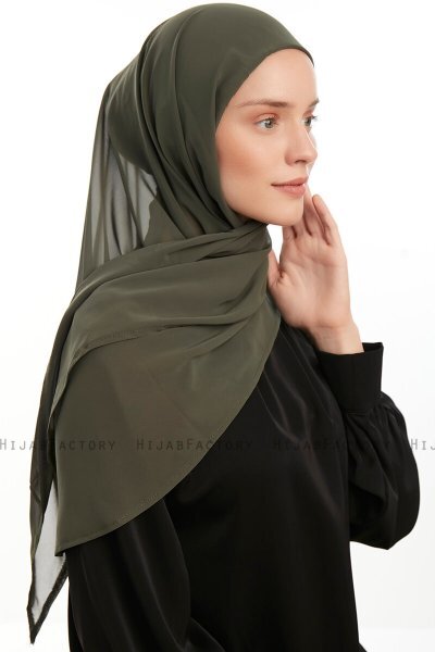 Sahar - Khaki One Piece Chiffon Hijab
