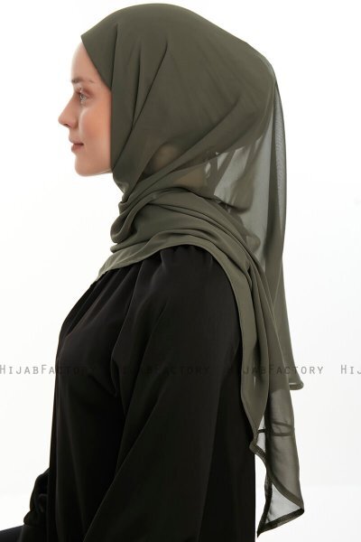 Sahar - Khaki One Piece Chiffon Hijab
