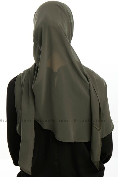 Sahar - Khaki One Piece Chiffon Hijab