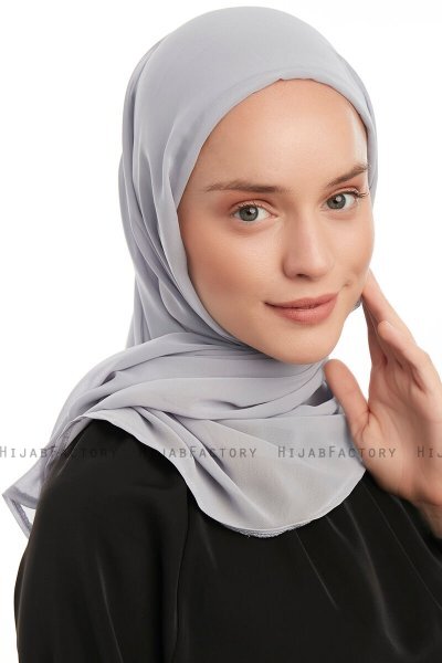 Sahar - Hellgrau One Piece Chiffon Hijab