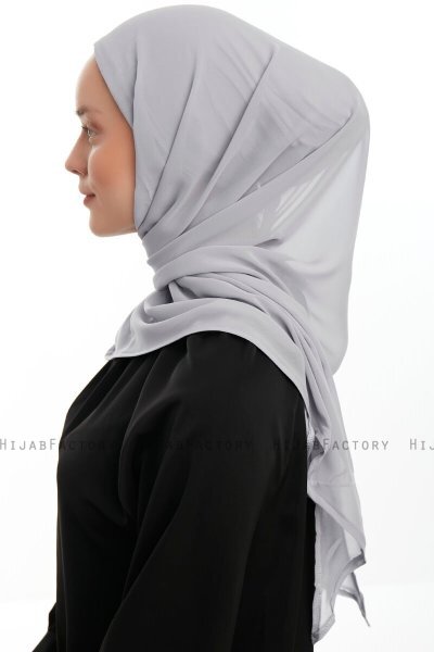 Sahar - Hellgrau One Piece Chiffon Hijab