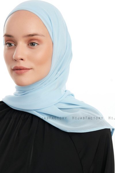 Sahar - Hellblau One Piece Chiffon Hijab