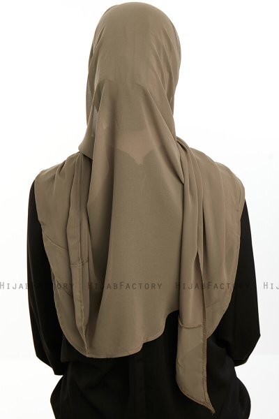 Sahar - Olivgrün One Piece Chiffon Hijab