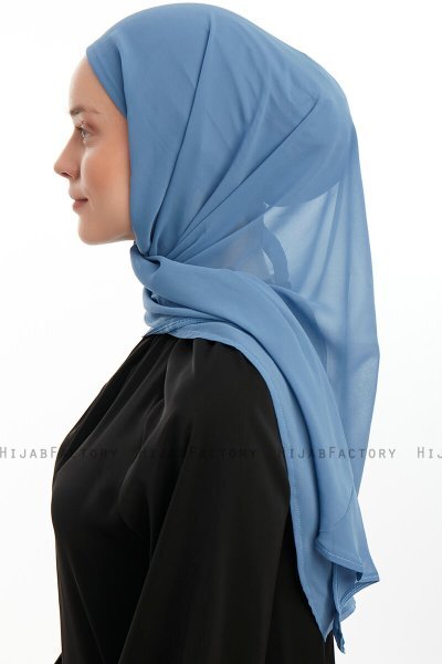 Sahar - Denim One Piece Chiffon Hijab