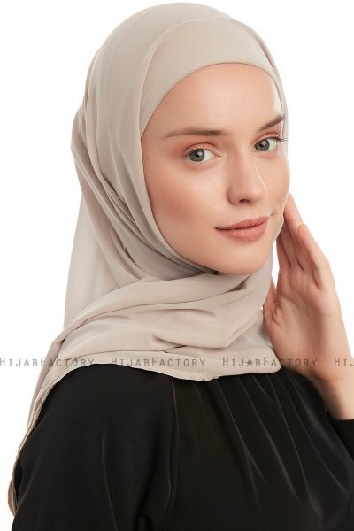 Sahar - Sand One Piece Chiffon Hijab