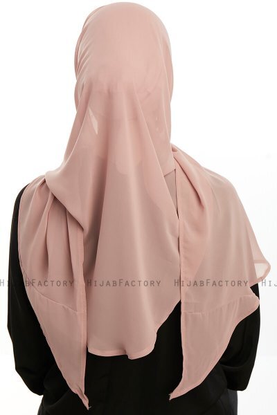 Sahar - Leichte Lachsfarbe One Piece Chiffon Hijab