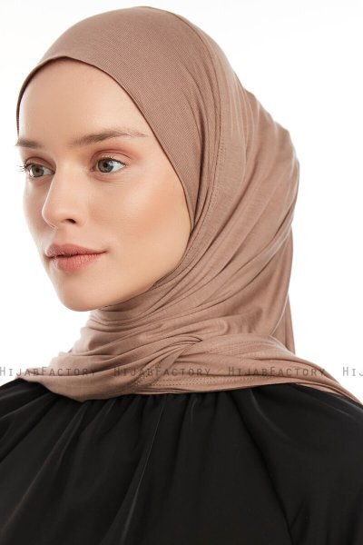Vesile - Dunkeltaupe One-Piece Hijab
