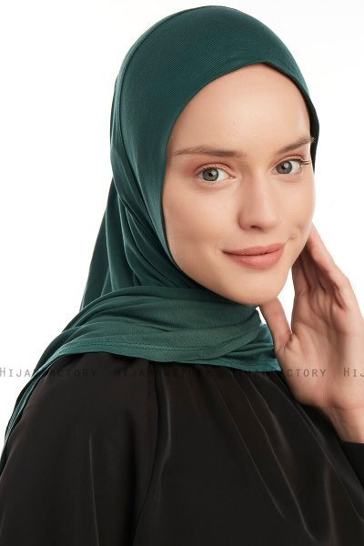Vesile - Dunkelgrün One-Piece Hijab