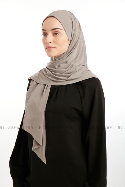 Nermin - Dunkeltaupe Sandy Scarfs Hijab