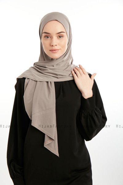 Nermin - Dunkeltaupe Sandy Scarfs Hijab