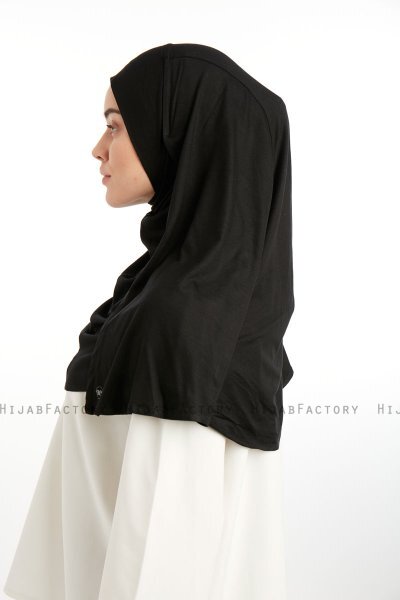 Feriha - Schwarz Viskose Turban Hijab