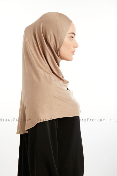 Feriha - Dunkeltaupe Viskose Turban Hijab