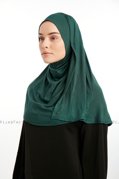 Feriha - Dunkelgrün Viskose Turban Hijab