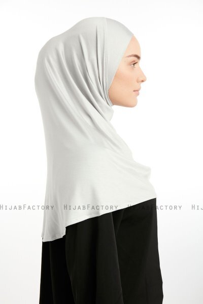Feriha - Hellgrau Viskose Turban Hijab