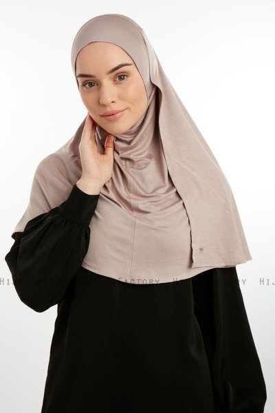 Feriha - Steingrau Viskose Turban Hijab