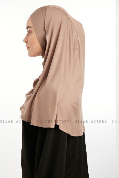 Feriha - Hellbraun Viskose Turban Hijab