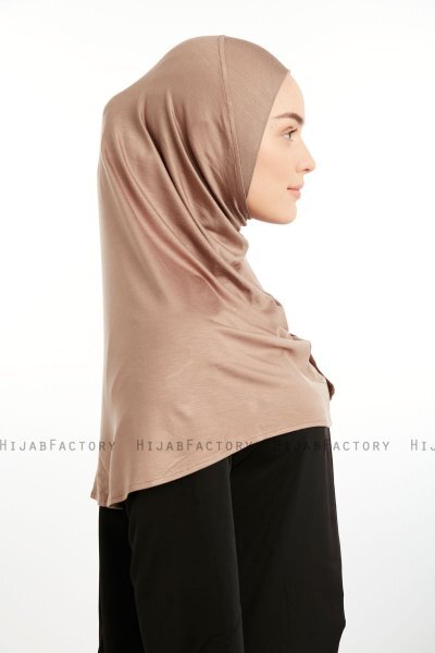 Feriha - Hellbraun Viskose Turban Hijab