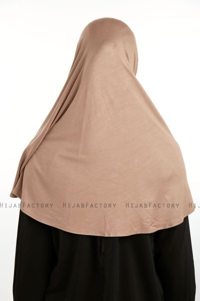 Feriha - Hellbraun Viskose Turban Hijab