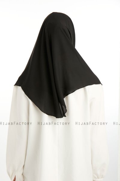 Bengi - Schwarz Micro Krep Turban Hijab