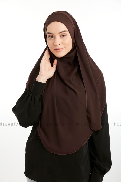 Bengi - Braun Micro Krep Turban Hijab