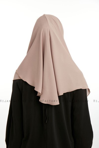 Bengi - Dunkeltaupe Micro Krep Turban Hijab