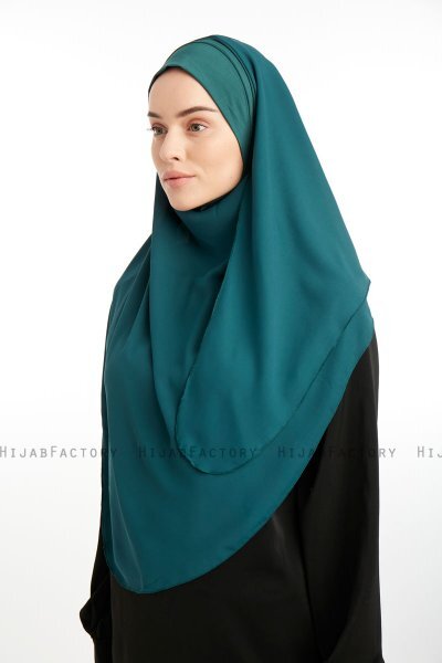 Bengi - Dunkelgrün Micro Krep Turban Hijab