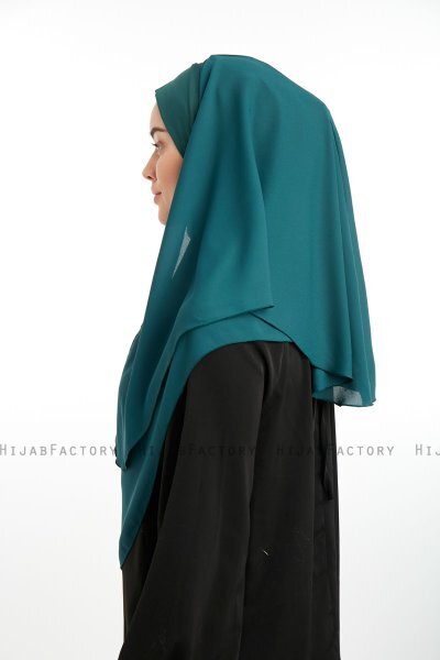 Bengi - Dunkelgrün Micro Krep Turban Hijab
