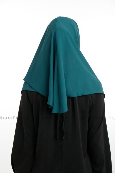 Bengi - Dunkelgrün Micro Krep Turban Hijab
