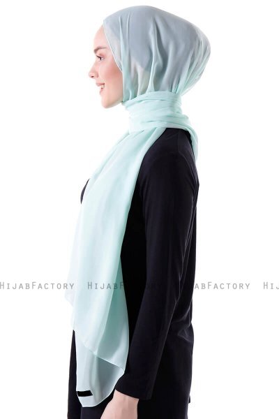 Hadise - Hellgrün Chiffon Hijab