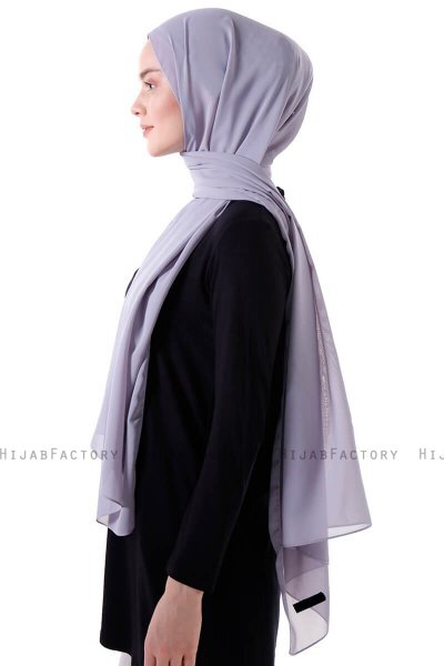 Hadise - Hellgrau Chiffon Hijab