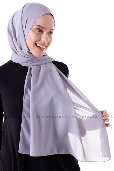 Hadise - Hellgrau Chiffon Hijab