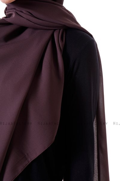 Hadise - Dunkelbraun Chiffon Hijab