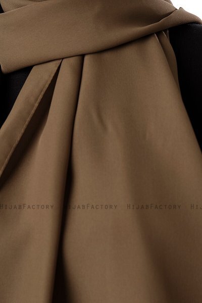 Hadise - Dunkles Khaki Chiffon Hijab