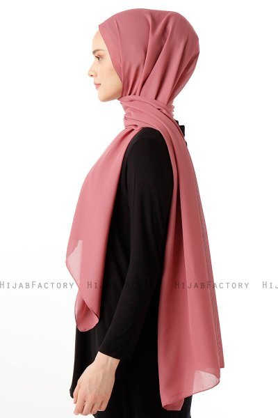 Hadise - Dunkelrosa Chiffon Hijab