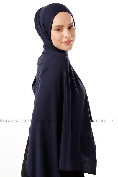 Neylan - Navy Blau Basic Jersey Hijab