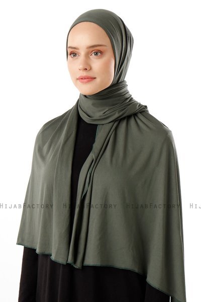 Neylan - Dunkel Khaki Basic Jersey Hijab