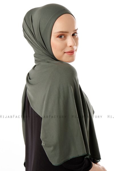 Neylan - Dunkel Khaki Basic Jersey Hijab