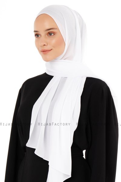 Esra - Weiß Chiffon Hijab