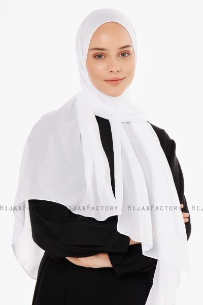 Esra - Weiß Chiffon Hijab