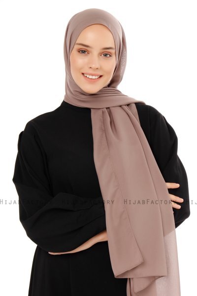 Esra - Dunkeltaupe Chiffon Hijab