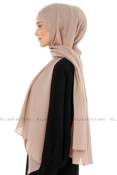 Esra - Helltaupe Chiffon Hijab