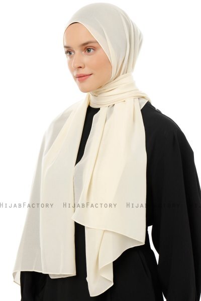 Esra - Leichte Beige Chiffon Hijab