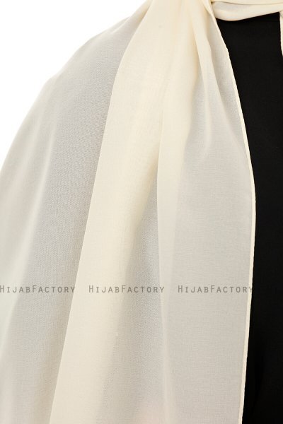 Esra - Leichte Beige Chiffon Hijab