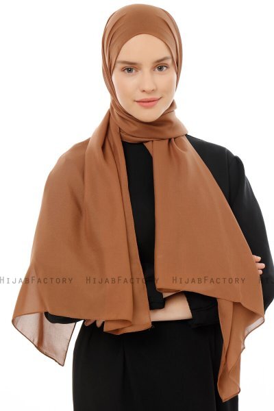 Esra - Hellbraun Chiffon Hijab