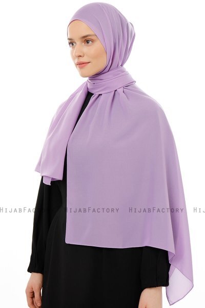 Esra - Helles Lila Chiffon Hijab
