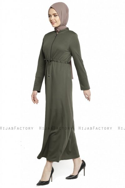 Emine - Khaki Abaya - Miss Cazibe