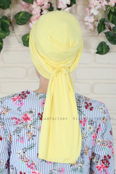 Amy - Gelb Baumwolle Turban - Ayse Turban