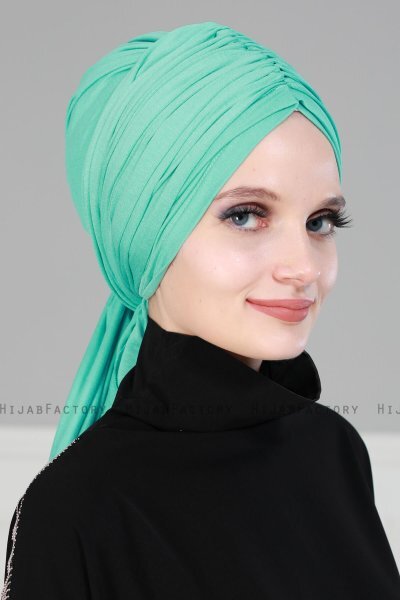 Amy - Türkis Baumwolle Turban - Ayse Turban