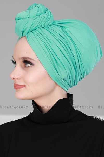 Amy - Türkis Baumwolle Turban - Ayse Turban